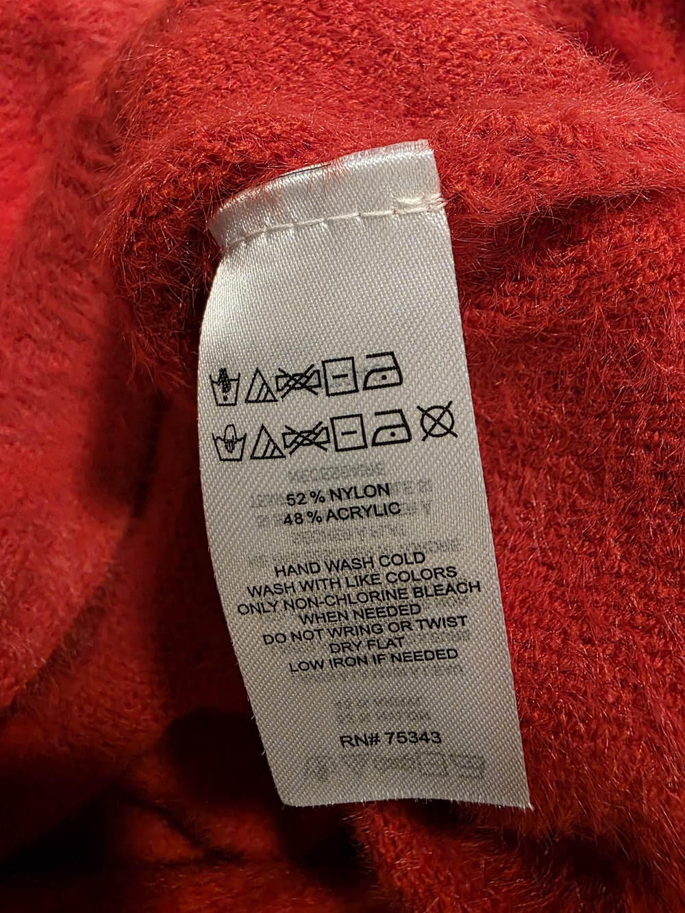 Jessica Simpson Bright Red Fuzzy Crewneck Sweater - Picture 4 of 4